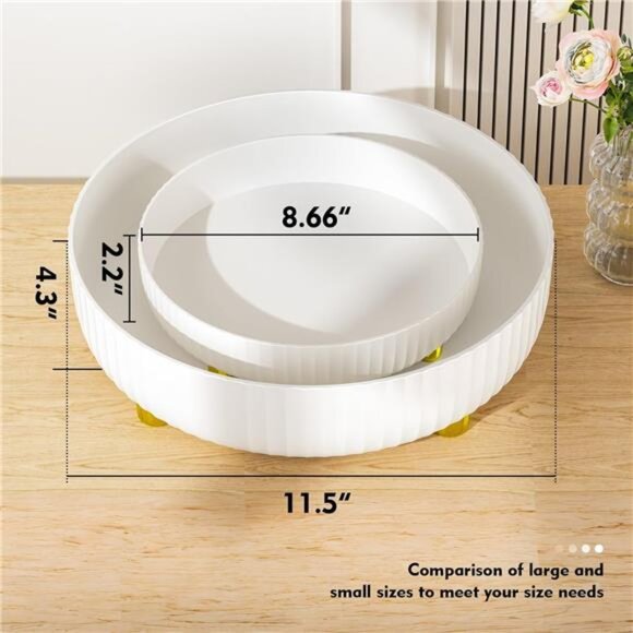 360° Rotating Storage Tray, Bathroom Organizers and Storage,Lazy Susan Organizer - Picture 4 of 6